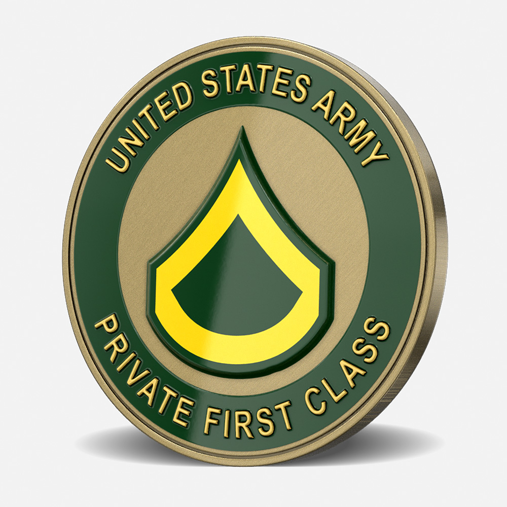 US Army Private First Class Coin
