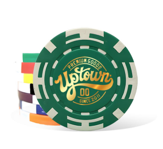 Custom Hot Foil Stamped Poker Chips -  11.5 Gram Four I Chip