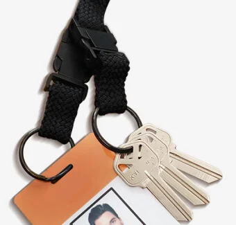 Breakaway Lanyard with Metal Key Ring