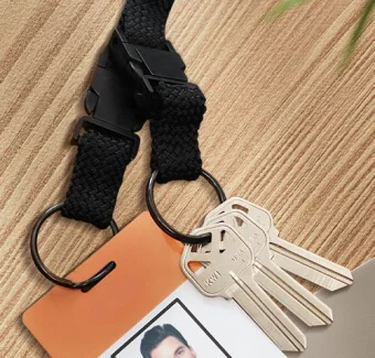 Breakaway Lanyard with Metal Key Ring