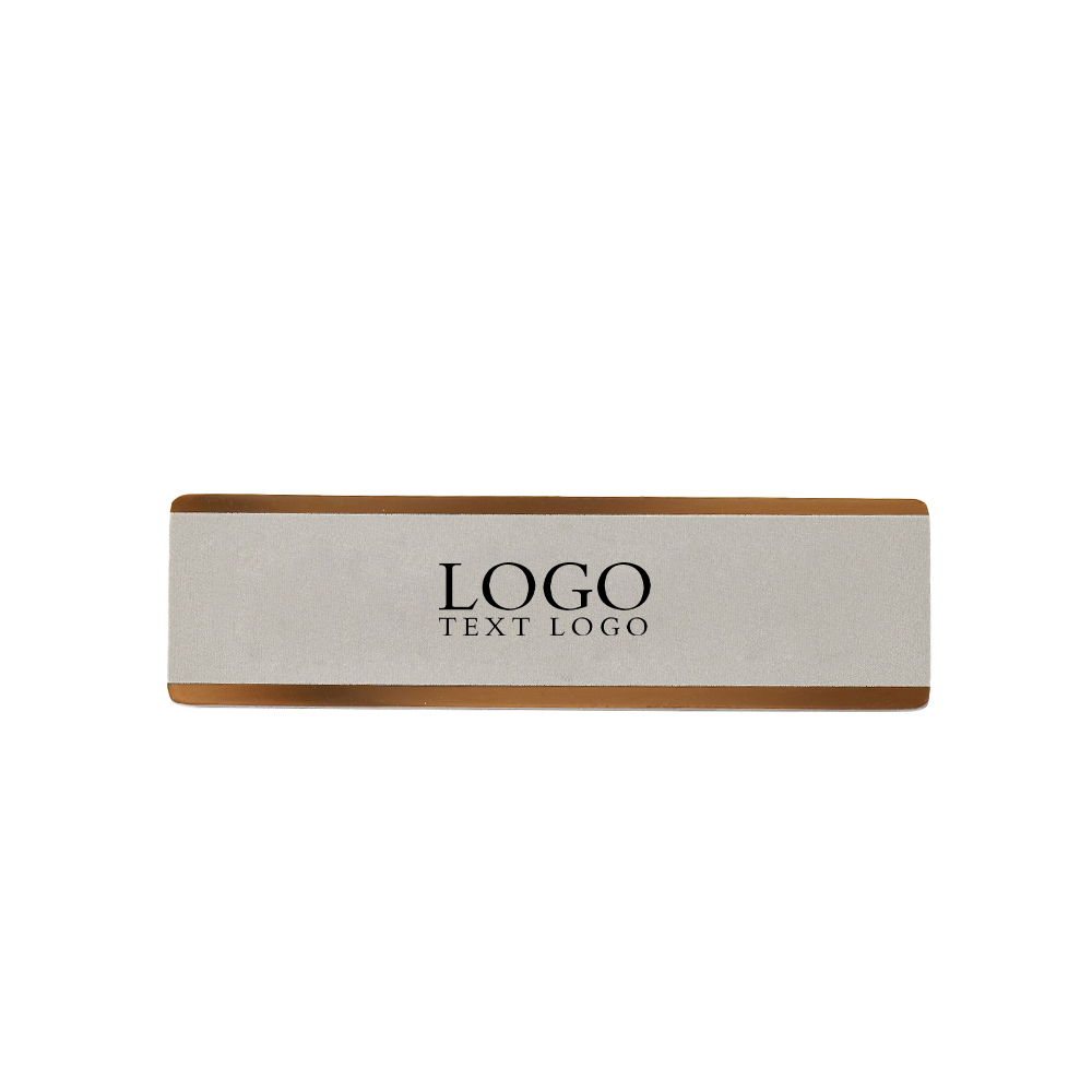 Two Military Clutches Stainless Steel Name Badges Logo