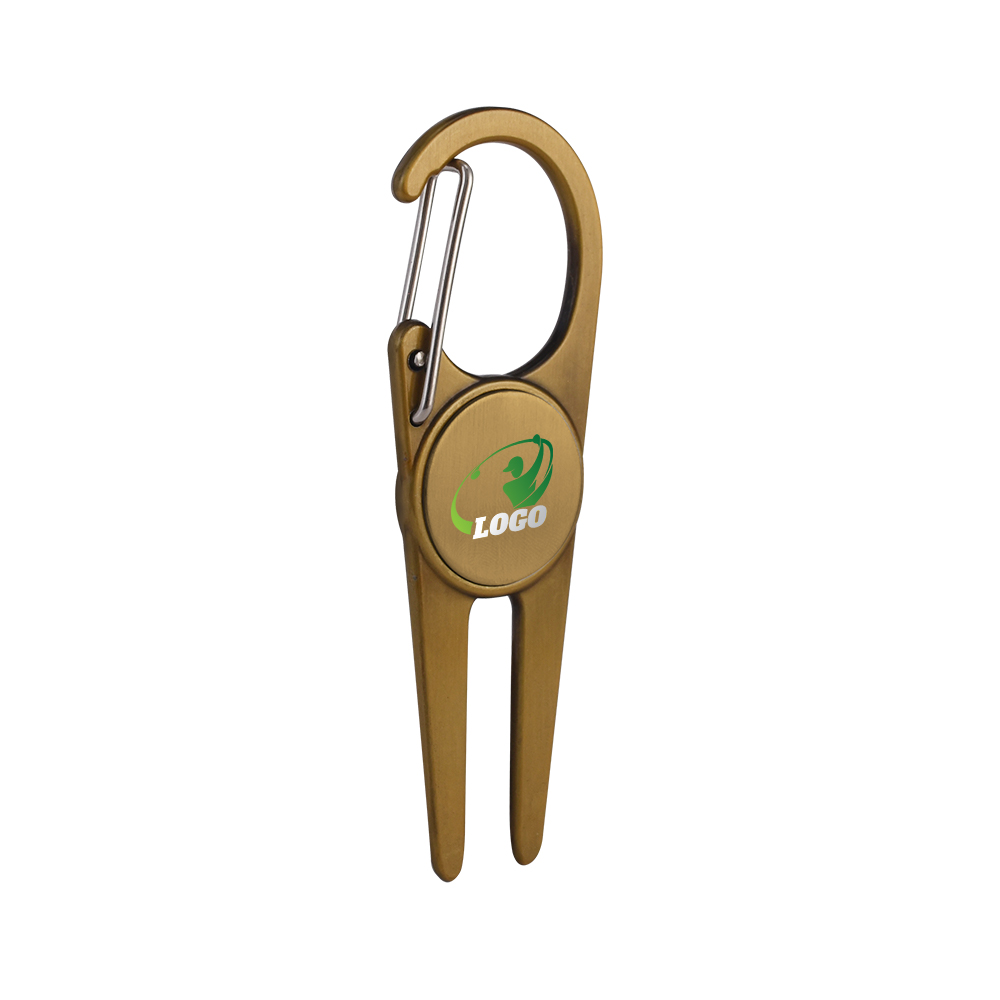 Emster Golf Divot Tool Antique Gold with Logo Emster Golf Divot Tool Antique Gold with Logo
