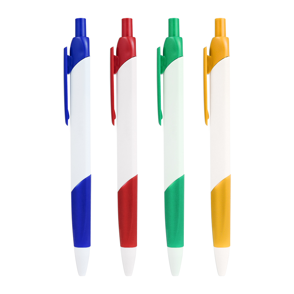 Aangepaste kleur driehoekige balpen met push-actie