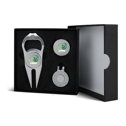 Customizable Golf Divot Tool with Ball Marker Set