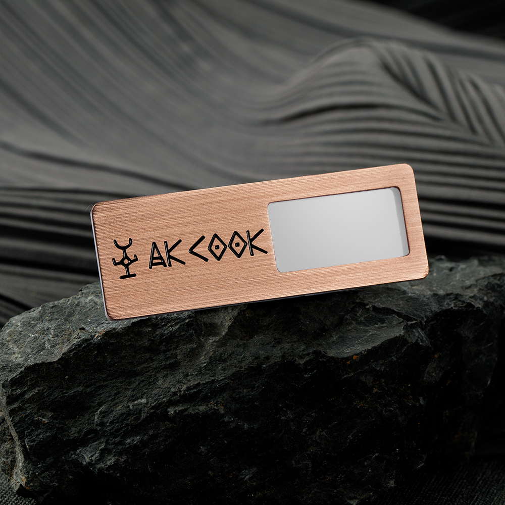 Modern Half-slot Stainless Steel Custom Name Tag1