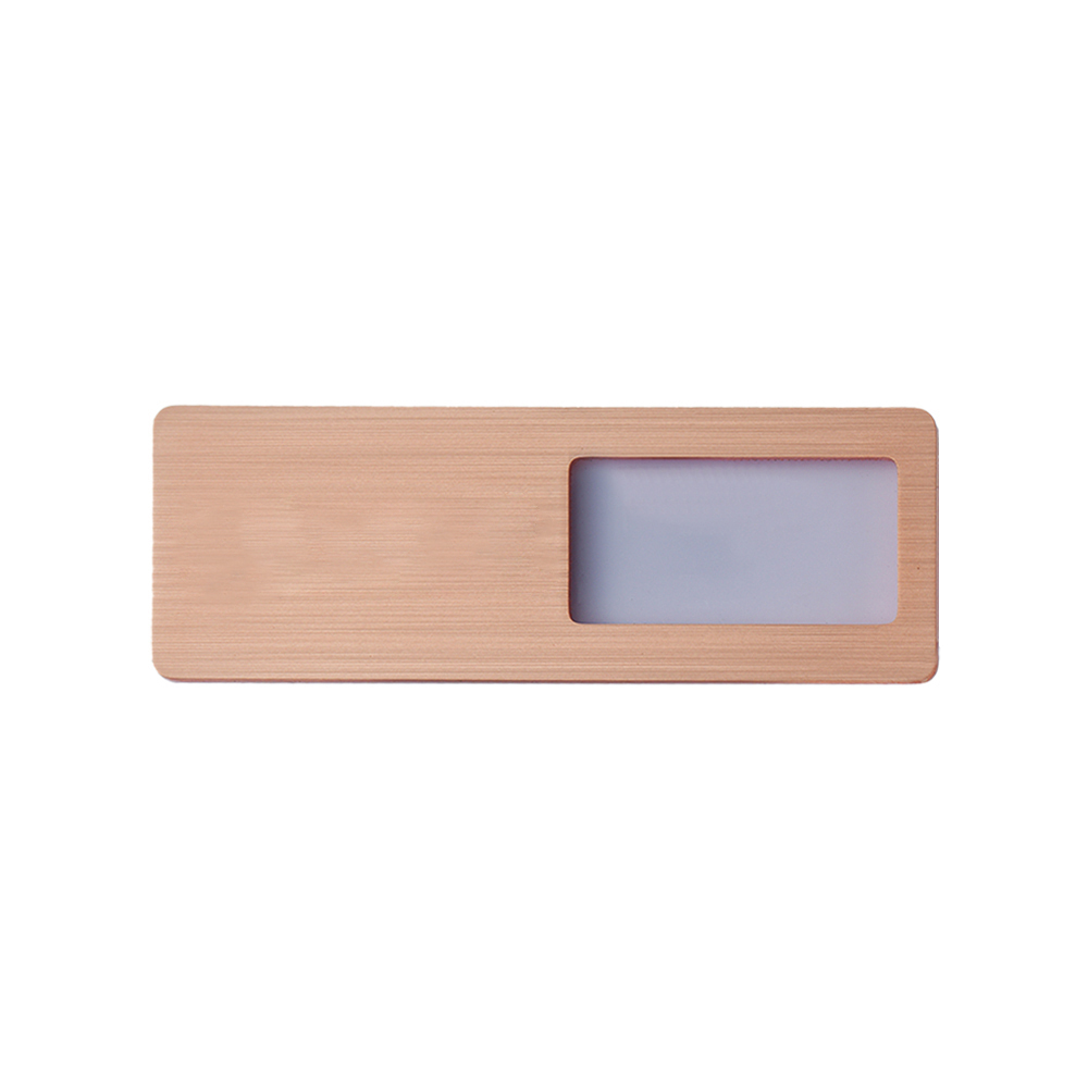 Modern Half-slot Stainless Steel Custom Name Tag Rose Gold