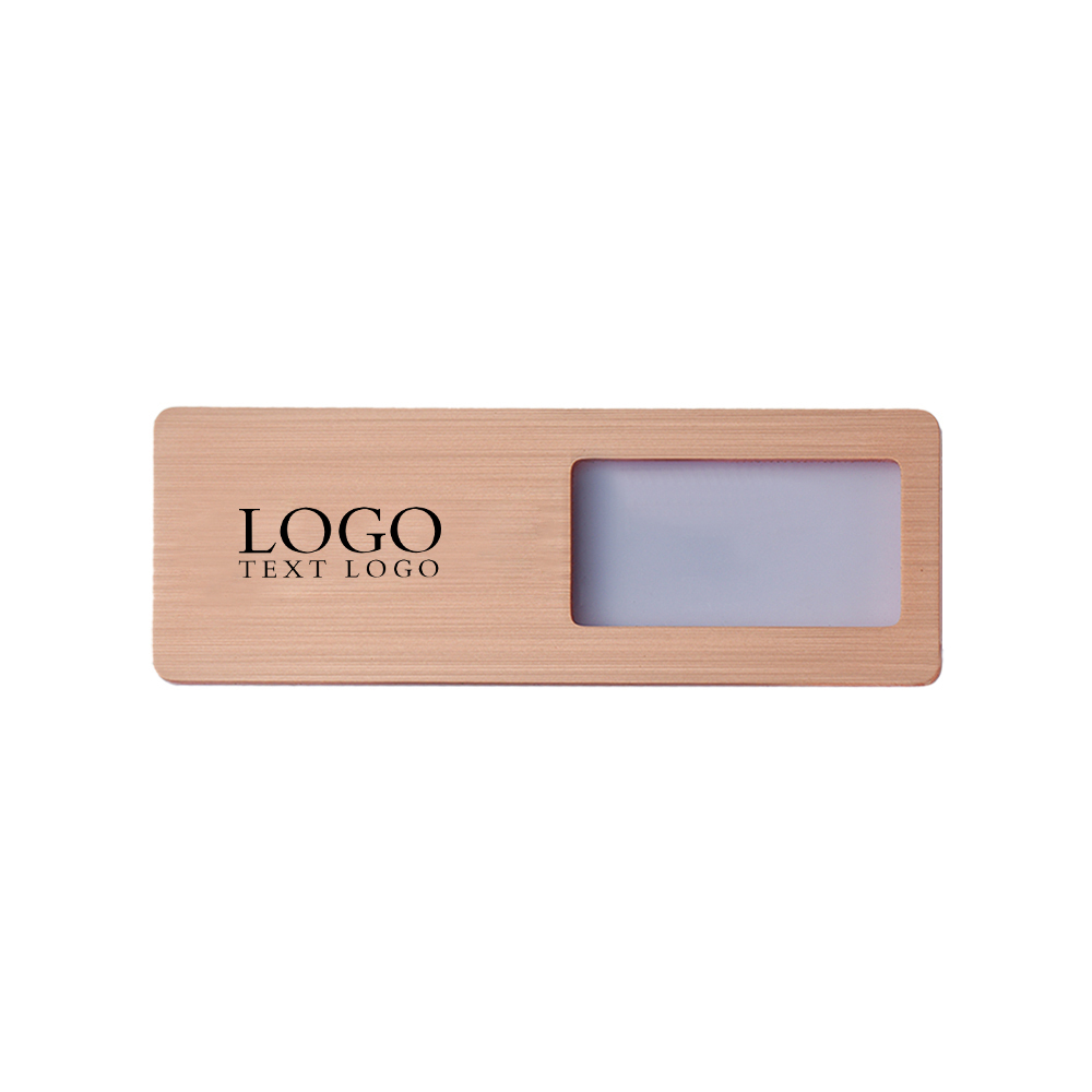 Modern Half-slot Stainless Steel Custom Name Tag Logo