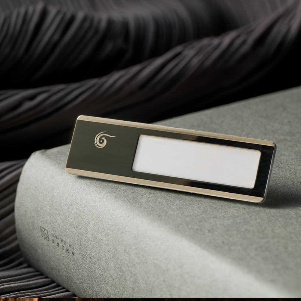 Sophistical Black Personalized Name Tags