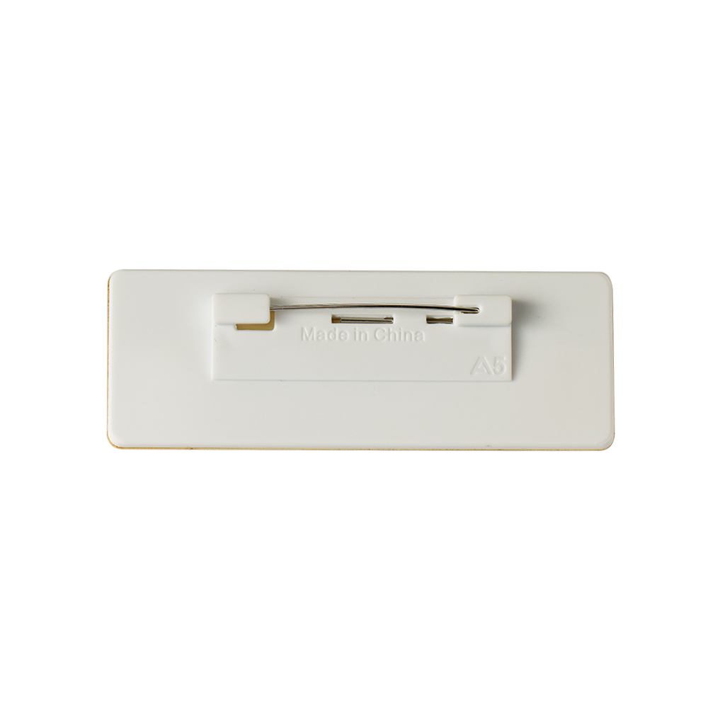 Luxury Stainless Steel Custom Name Badges Back