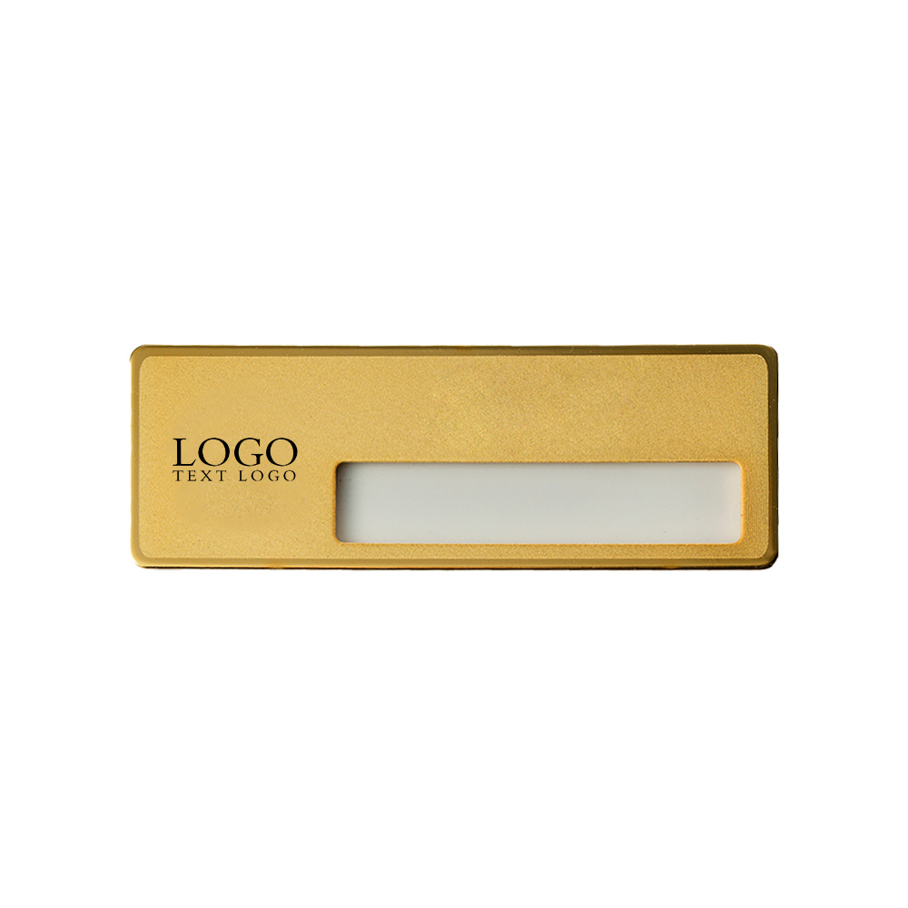 Luxury Stainless Steel Custom Name Badges Gold