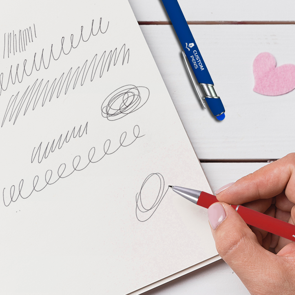 Metal Ballpoint Pen with Color Stylus writing