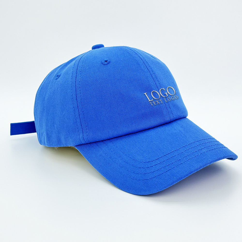 Simple Versatile Custom Dad Hat Blue with Logo