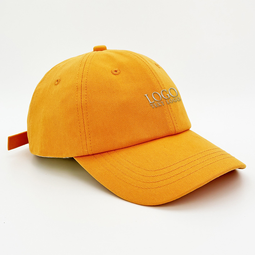 Simple Versatile Custom Dad Hat Orange with Logo