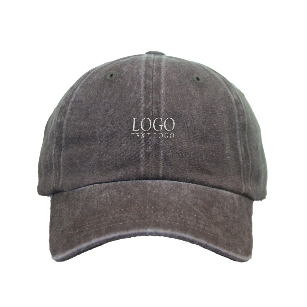 Bespoke Faded Vintage Hat Brown with Logo