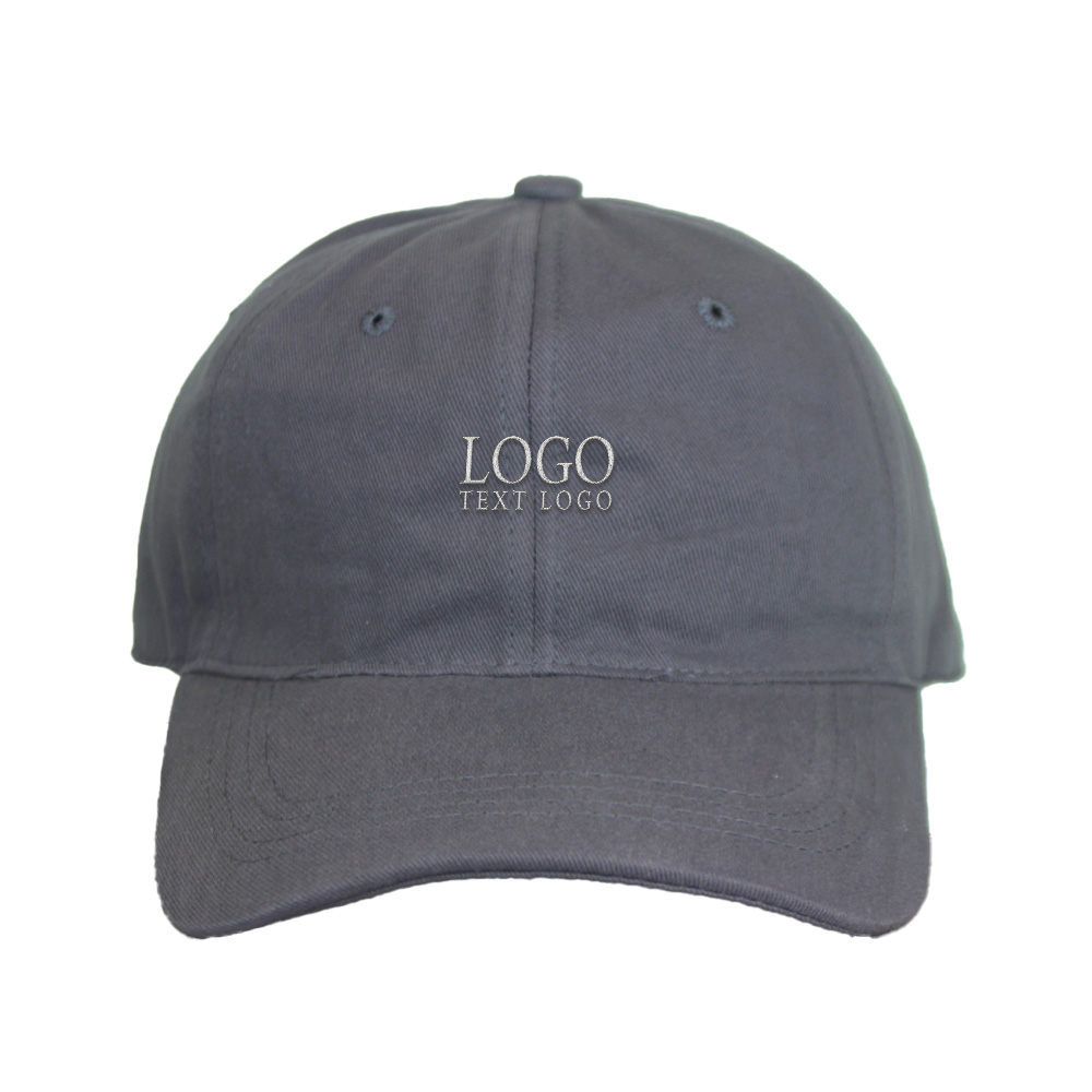 Classic Solid Custom Hat Gray with Logo