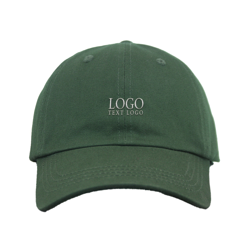 Classic Solid Custom Hat Military Green with Logo
