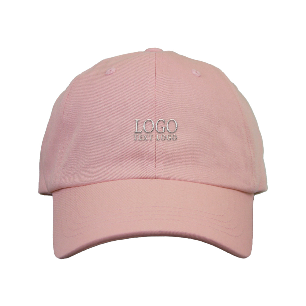Classic Solid Custom Hat Pink with Logo