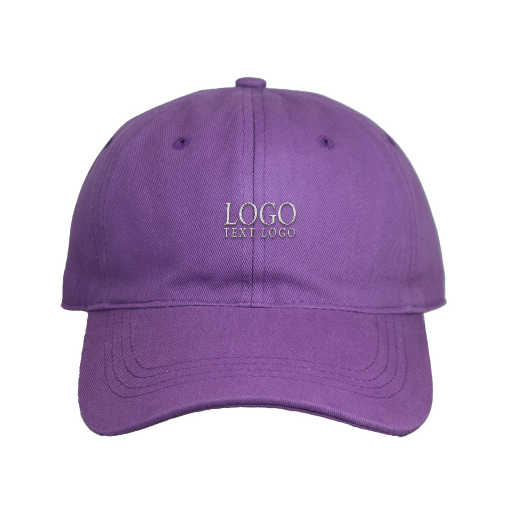 Classic Solid Custom Hat Purple with Logo