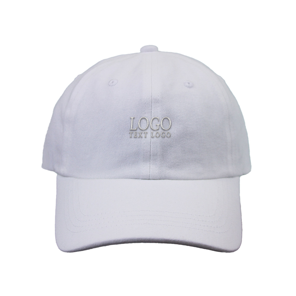 Classic Solid Custom Hat White with Logo