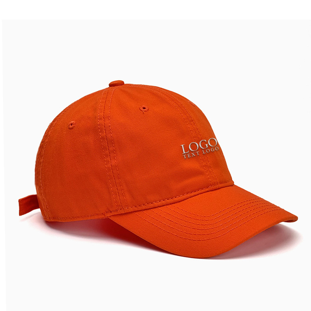 High-end Simple Custom Hat Orange with Logo