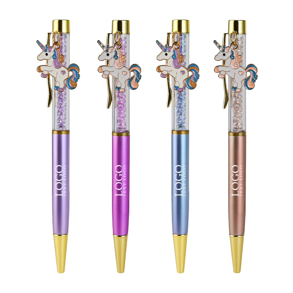 Custom Ballpoint Pens with Unicorn Pins Color Diagram