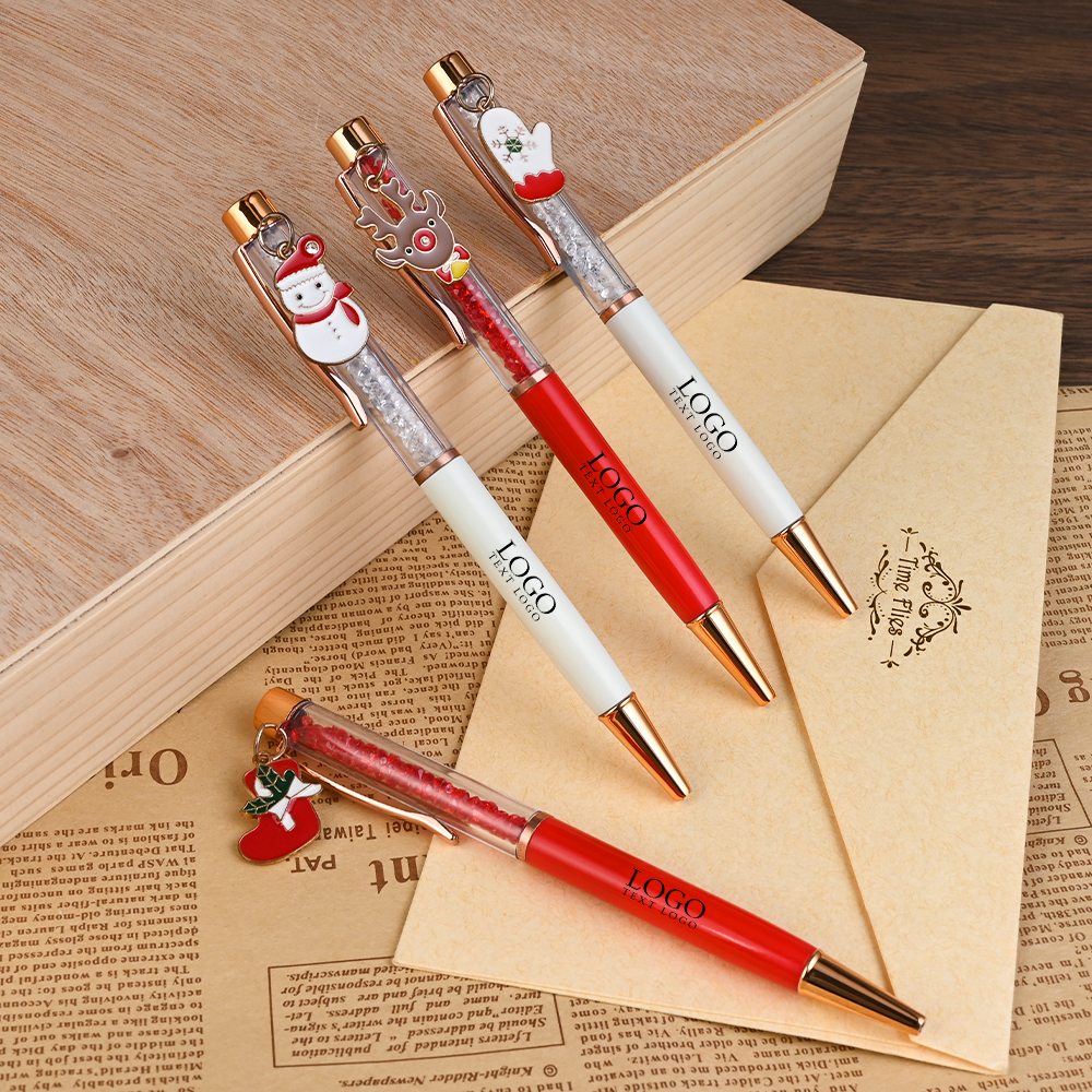 Custom Christmas Style Ballpoint Pens Scene Diagram