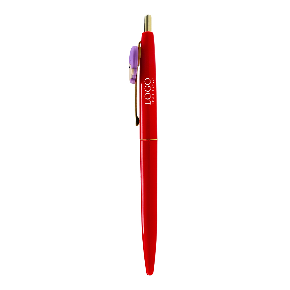 Custom Classic Style Ballpoint Pens with Red