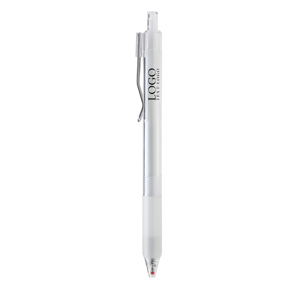 Custom Smooth Writing Pens with Transparent White