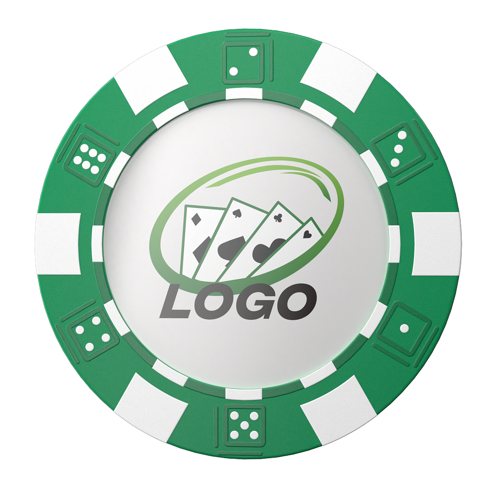 Dice Logo Plastic Chips Free Shipping Green With Logo Dice Logo Plastic Chips Free Shipping Green With Logo