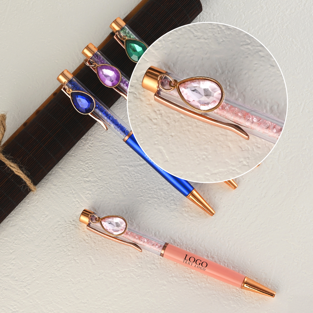 Custom Cartoon Diamond Pendant Pens Detail Diagram