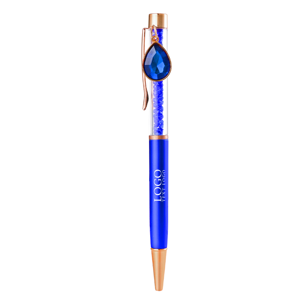 Custom Cartoon Diamond Pendant Pens with Blue