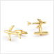 Custom Aircraft Gold Cufflinks