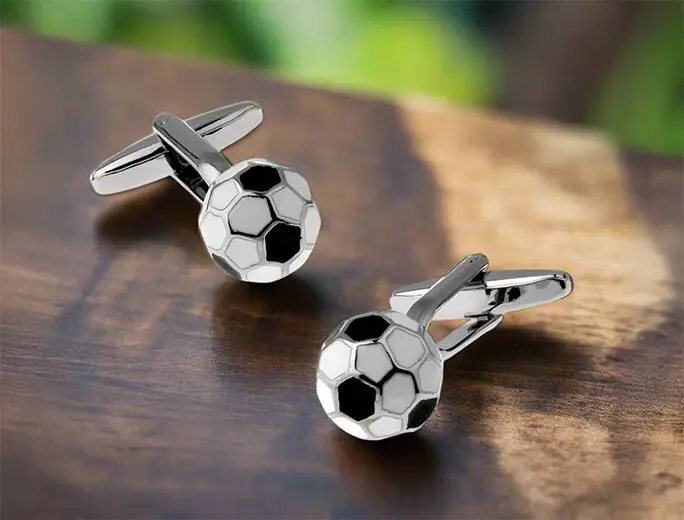 3D Soccer Ball Football Cufflinks