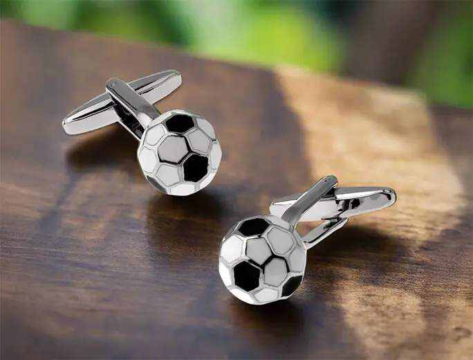3D Soccer Ball Football Cufflinks