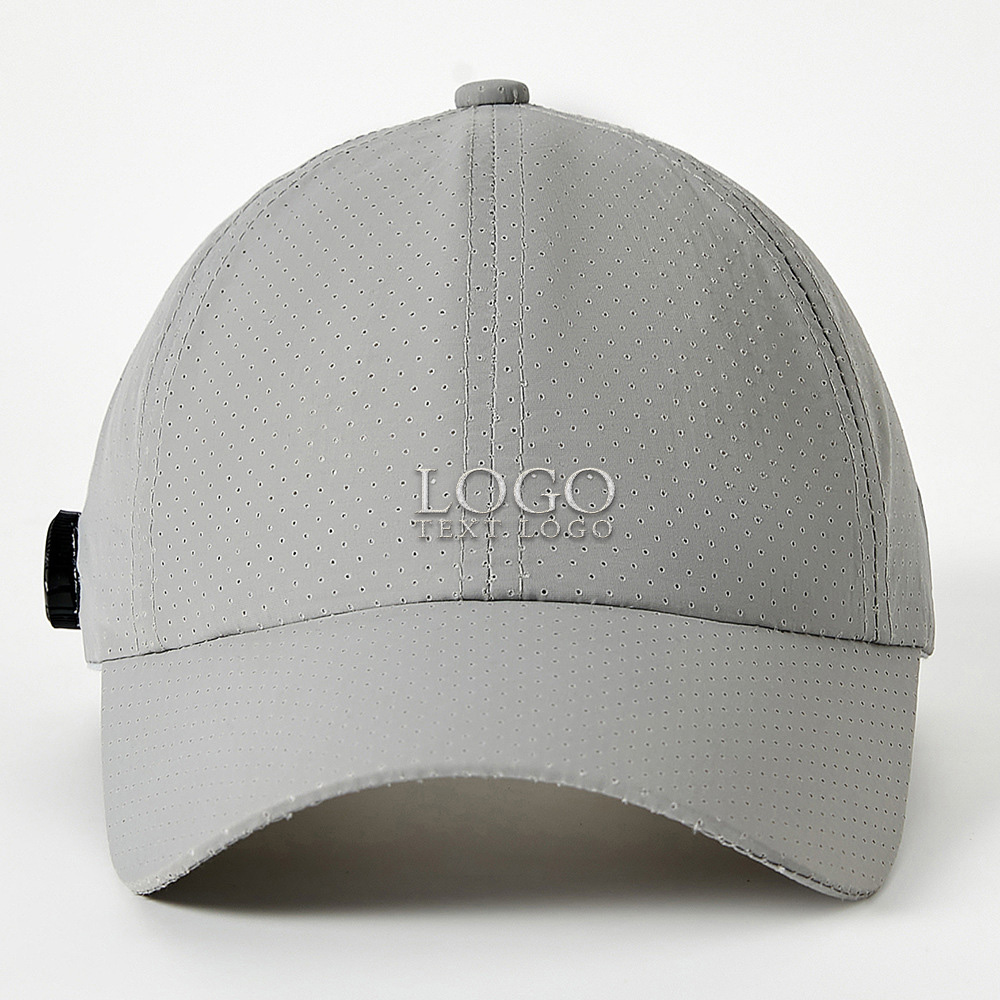 AirFlow Pro Custom Baseball Hat Light Gray with Logo