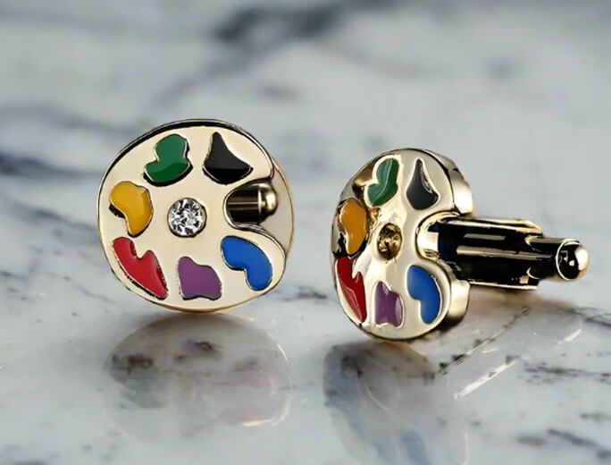 Artisan Painters Palette Cufflinks