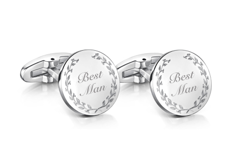 Classic Silver Engraved Cufflinks