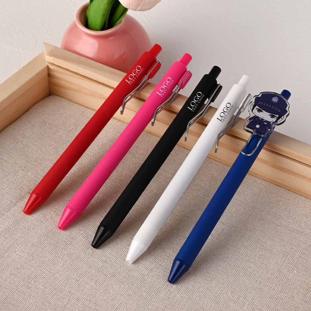 Custom Click-Action Gel Pens Scene Diagram