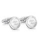 Custom Silver Engraved Cufflinks