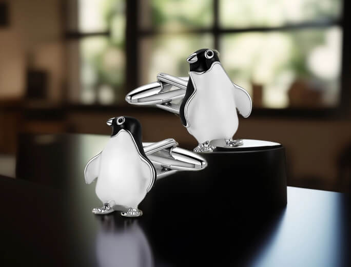 Penguin Cufflinks for Men