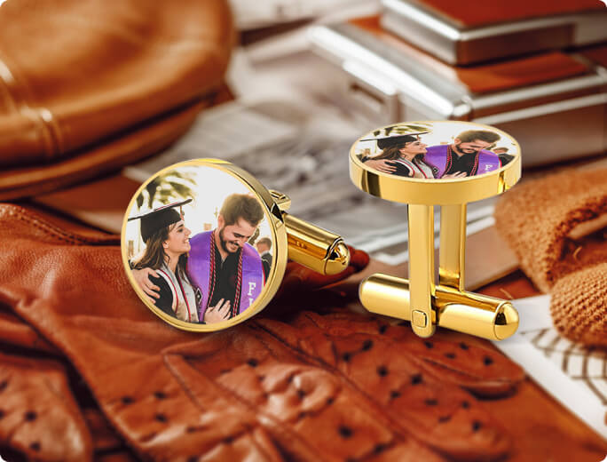 Personalized Graduation Photo Cufflink