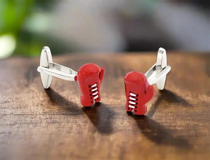 Red Boxing Gloves Cufflinks