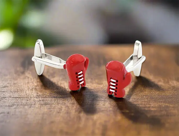 Red Boxing Gloves Cufflinks