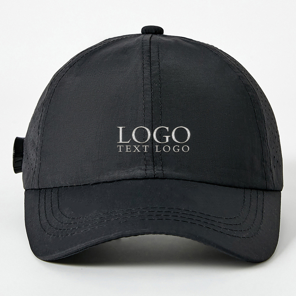 Sporty Flex Baseball Hat Black with Logo