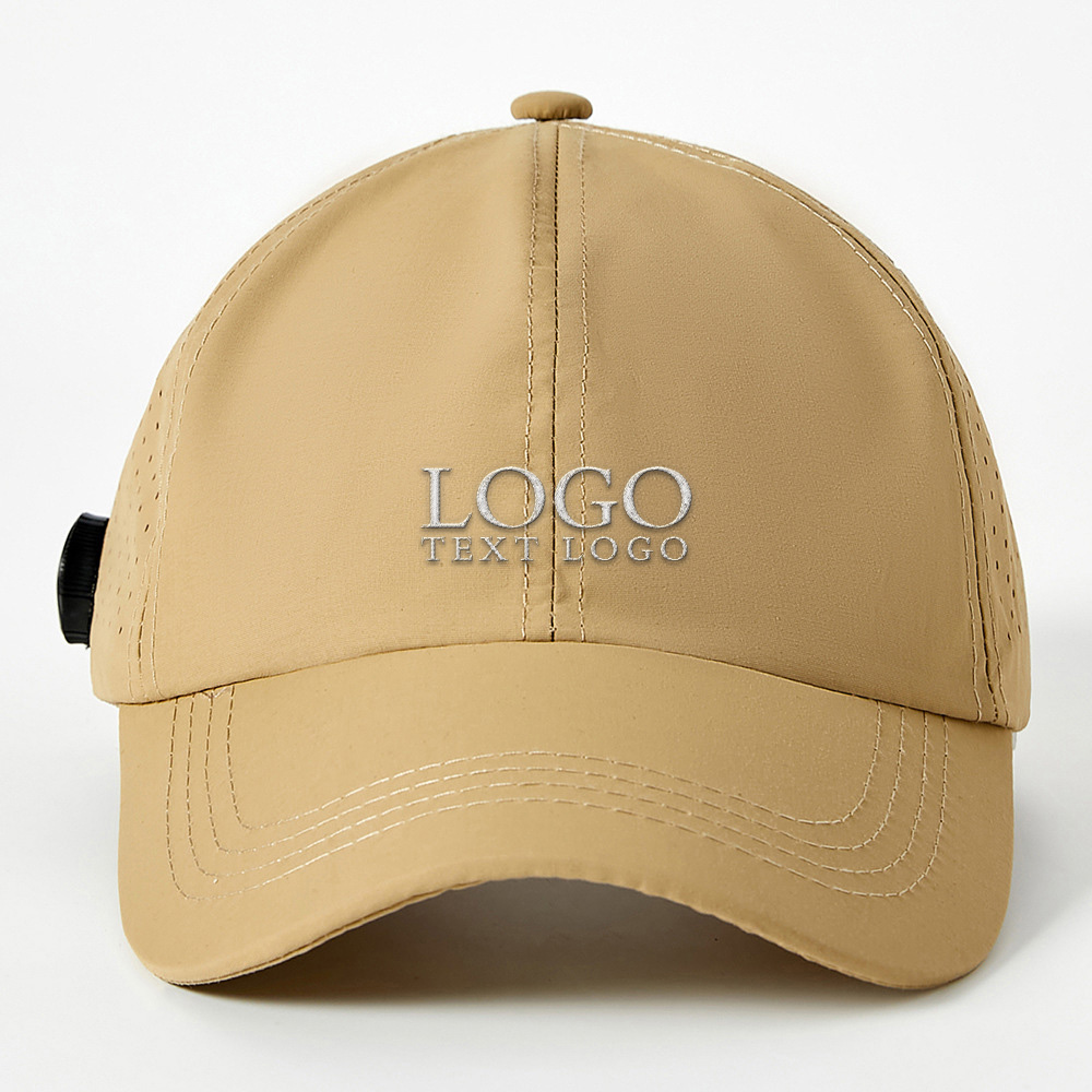 Sporty Flex Baseball Hat Khaki with Logo