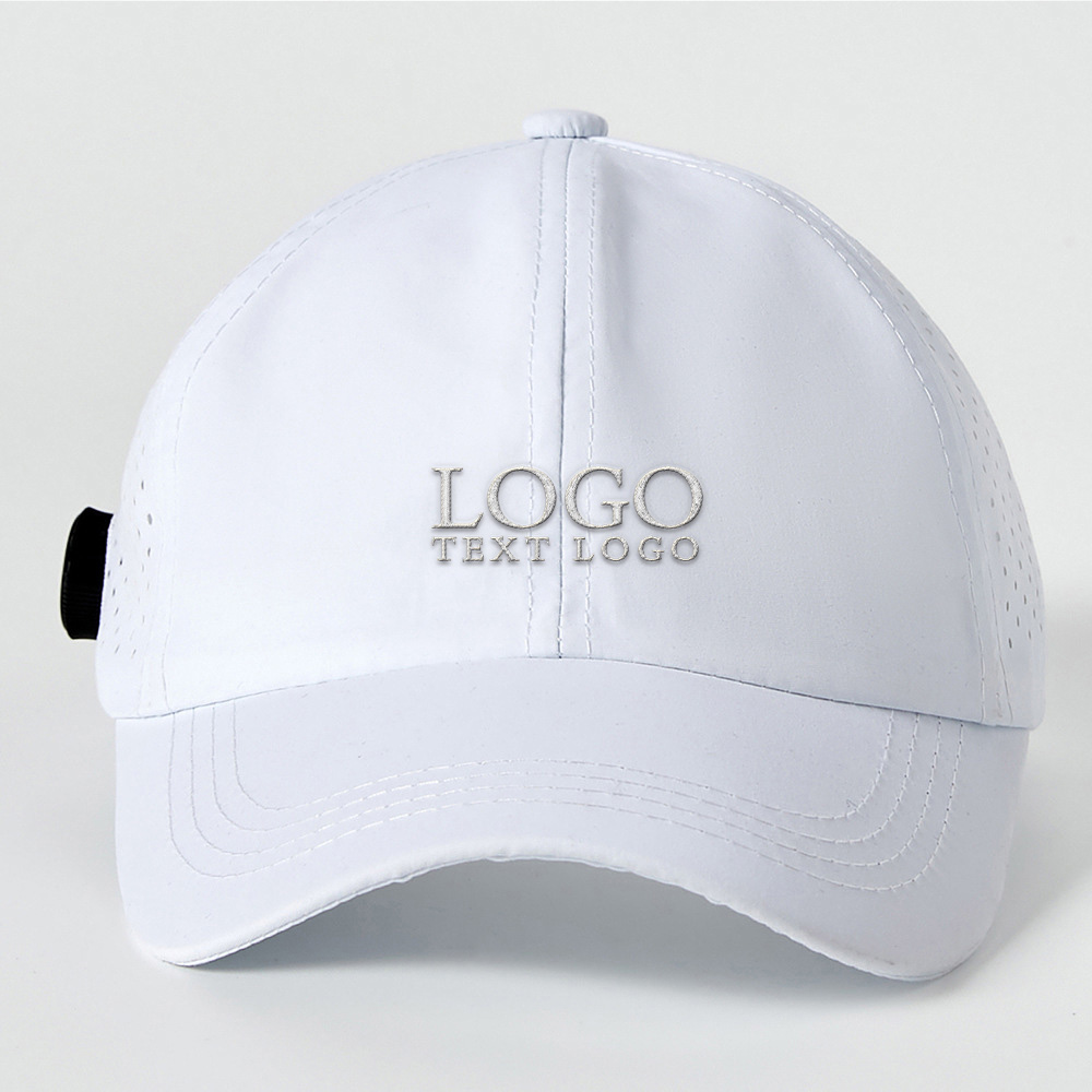 Sporty Flex Baseball Hat White with Logo