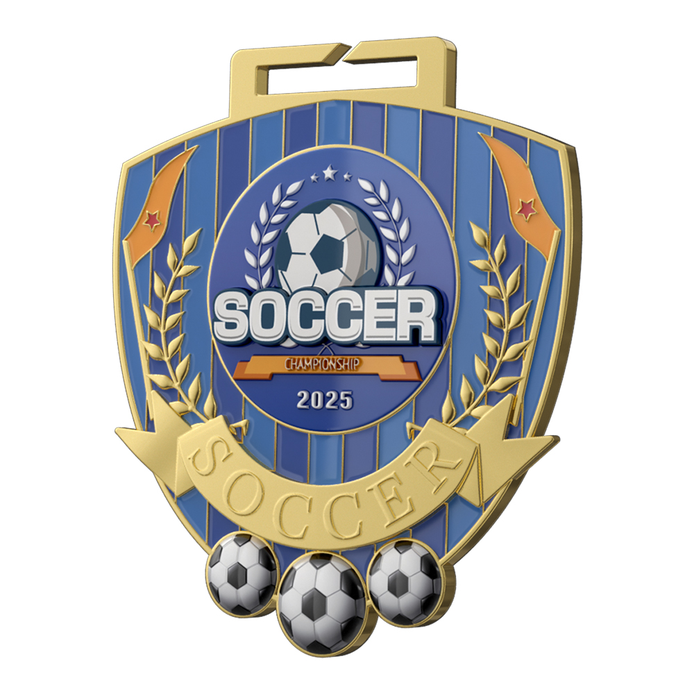 2025 Football Champions Medal of Glory and Victory detail