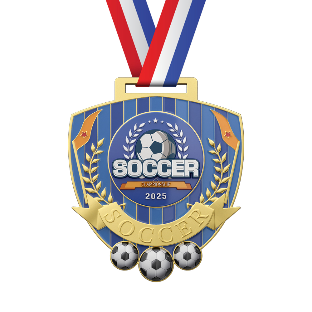 2025 Football Champions Medal of Glory and Victory with ribbon