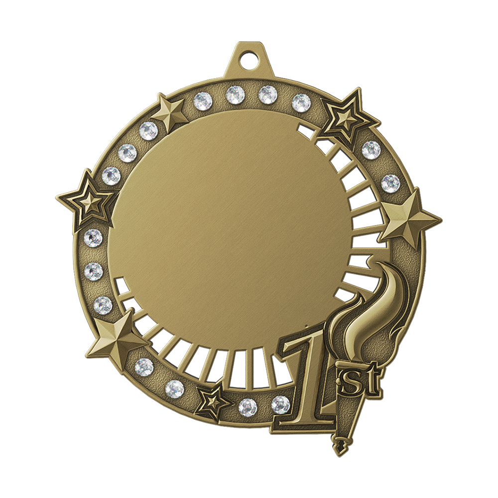 American Football First Place Medal Design antique gold