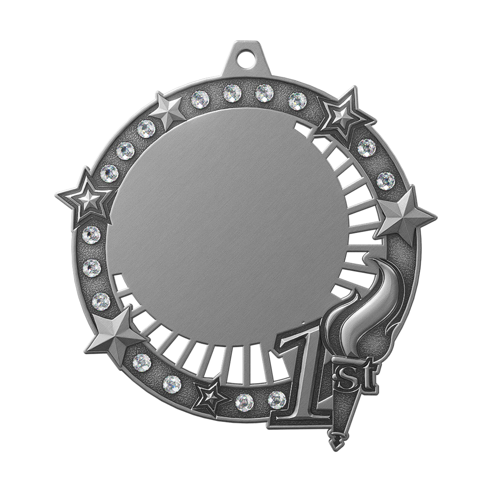 American Football First Place Medal Design antique silver